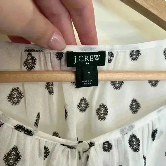 J. Crew Sheer Patterned Blouse - Picture 3 of 7